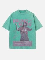 Bruno Mars Print Round Neck T-shirt