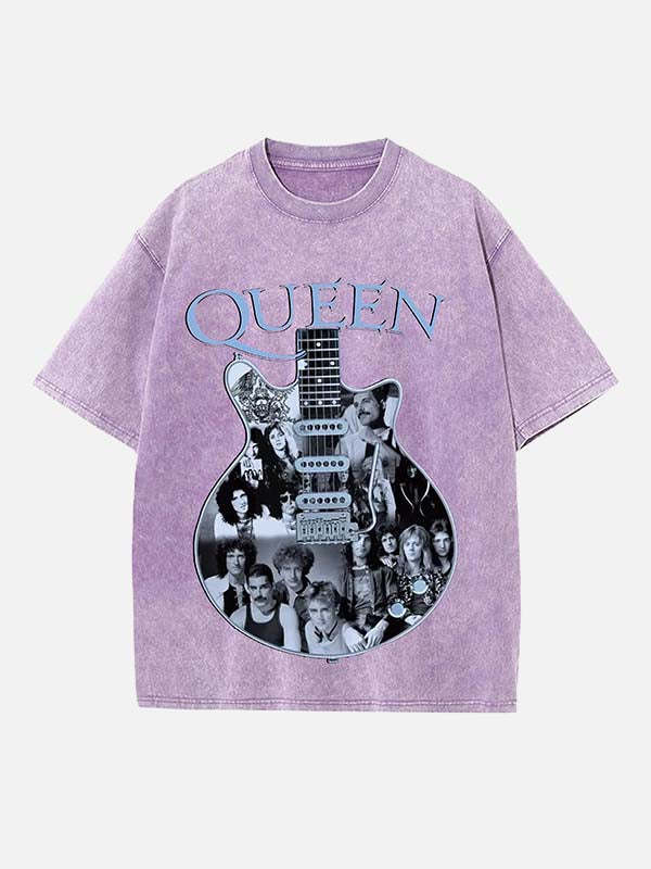 Queen Print Round Neck T-shirt