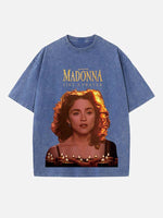 Madonna Print Round Neck T-shirt