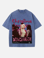 Christina Aguilera Print Round Neck T-shirt