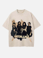 Metallica Print Round Neck T-shirt