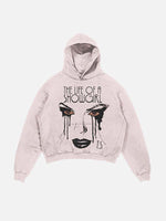 Taylor Swift Print Slant Pockets Hoodie