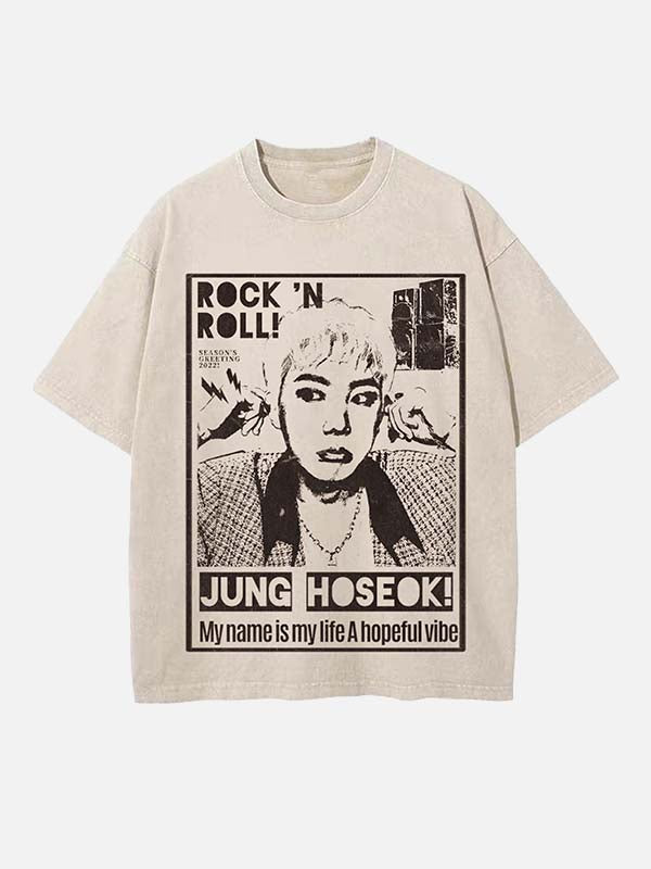 BTS Print Round Neck T-shirt