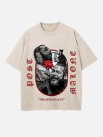Post Malone Print Round Neck T-shirt