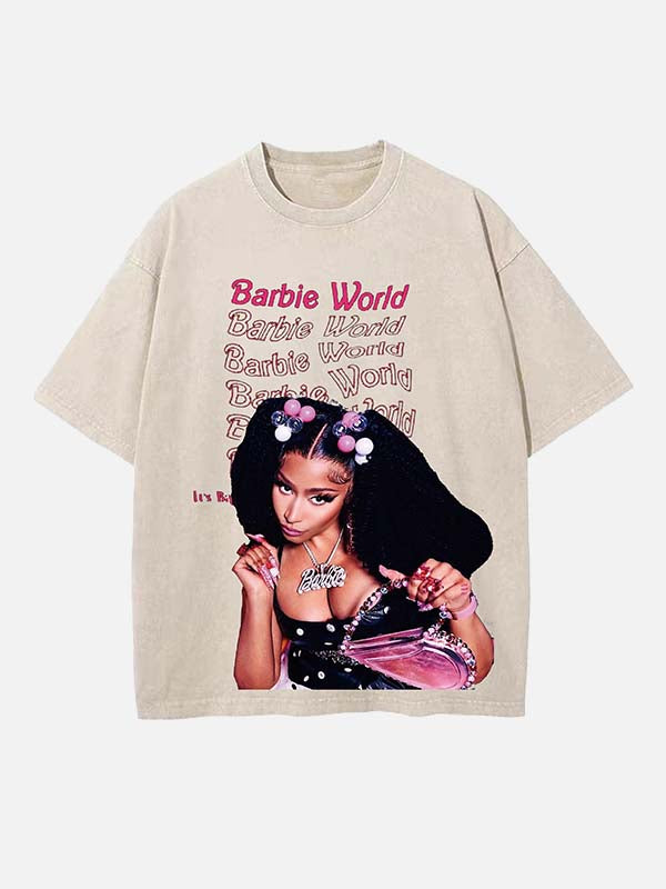 Nicki Minaj Print Round Neck T-shirt