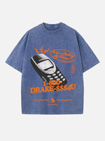 Drake Print Round Neck T-shirt