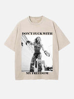 Miley Cyrus Print Round Neck T-shirt