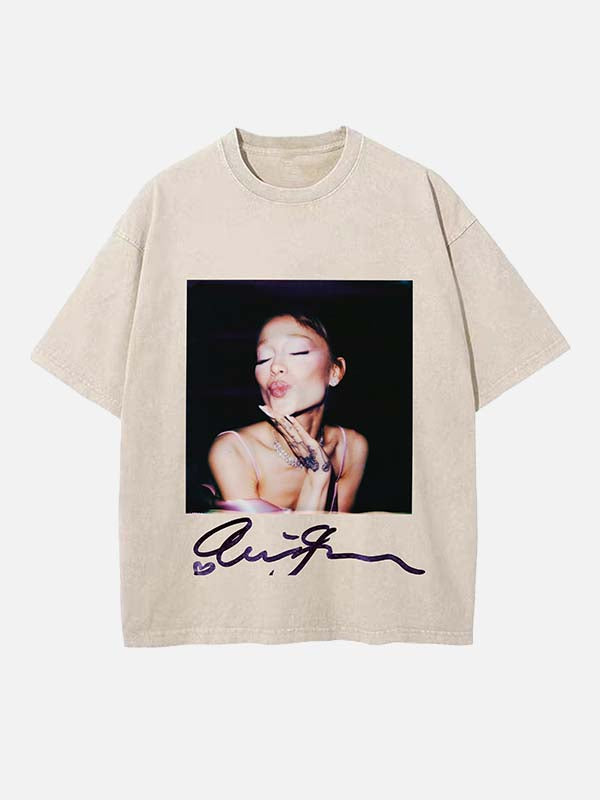 Ariana Grande Print Round Neck T-shirt