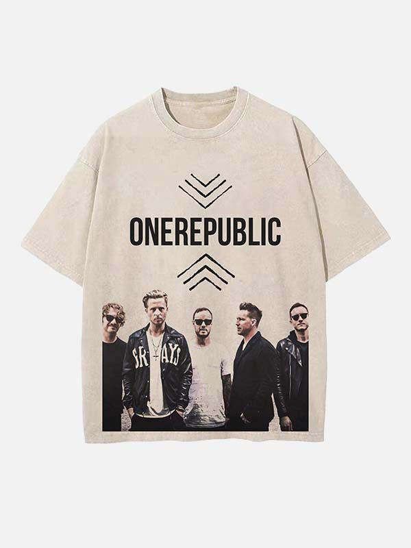 OneRepublic Print Round Neck T-shirt