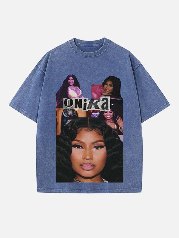 Nicki Minaj Print Round Neck T-shirt