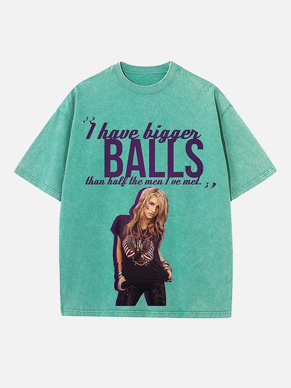 Kesha Print Round Neck T-shirt