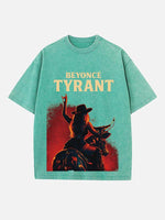 Beyoncé Print Round Neck T-shirt