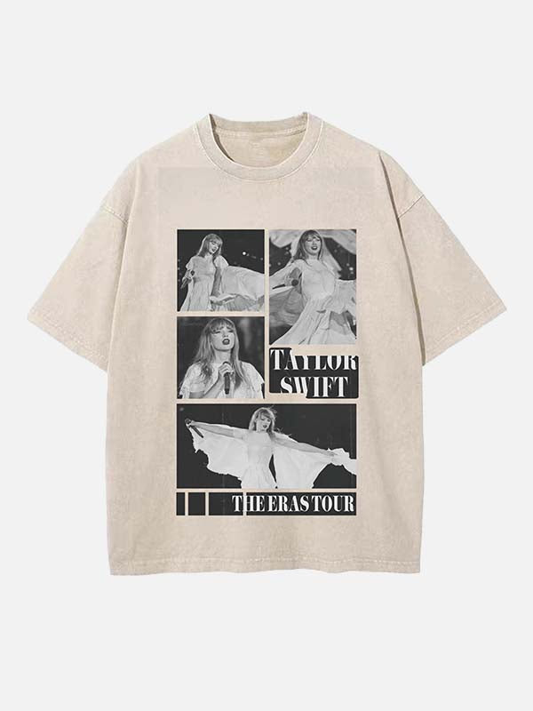 Taylor Swift Print Round Neck T-shirt