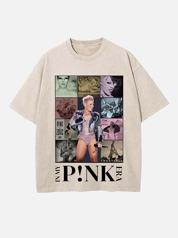 P!nk Print Round Neck T-shirt