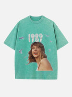 Taylor Swift Print Round Neck T-shirt