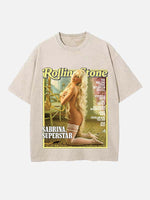 Sabrina Carpenter Print Round Neck T-shirt