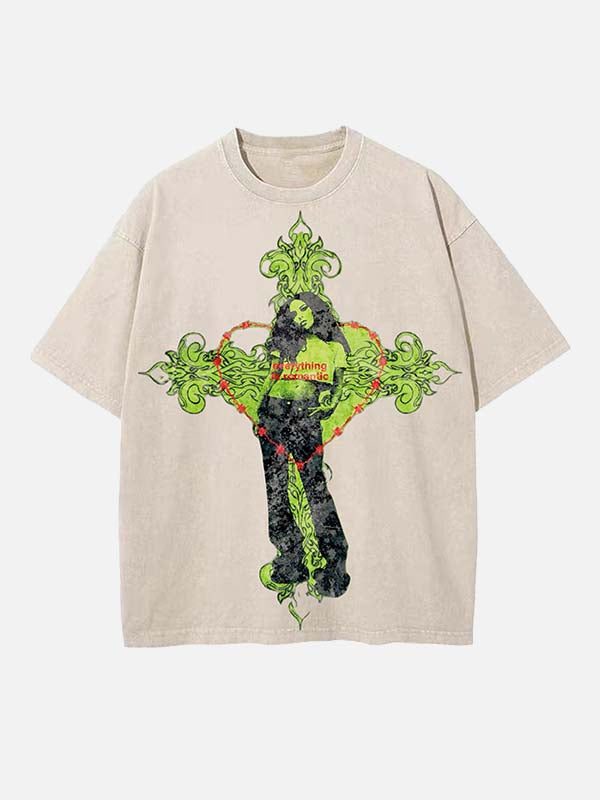 Charli xcx Print Round Neck T-shirt