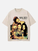 Halsey Print Round Neck T-shirt