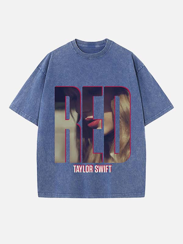 Taylor Swift Print Round Neck T-shirt