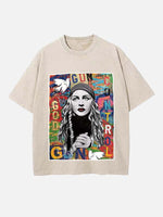 Madonna Print Round Neck T-shirt