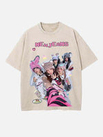 NewJeans Print Round Neck T-shirt