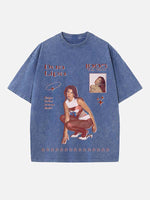 Dua Lipa Print Round Neck T-shirt