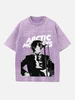 Arctic Monkeys Print Round Neck T-shirt