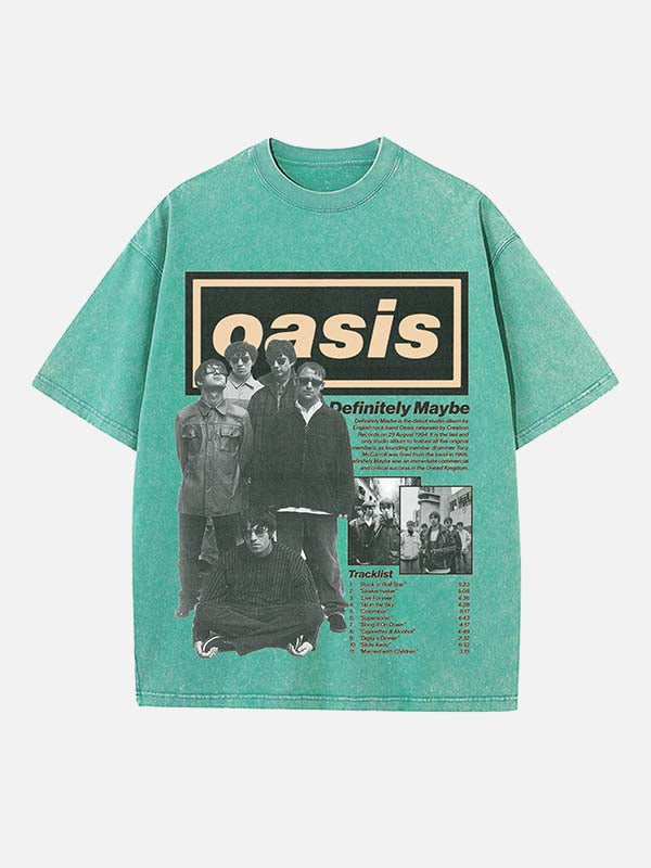 Oasis Print Round Neck T-shirt