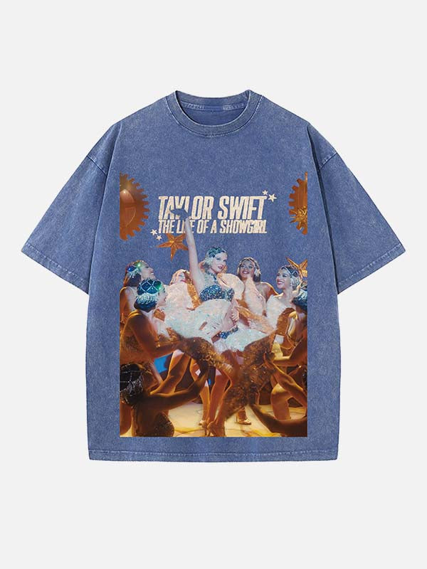 Taylor Swift Print Round Neck T-shirt