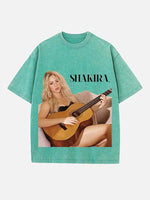 Shakira Print Round Neck T-shirt