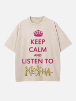 Kesha Print Round Neck T-shirt