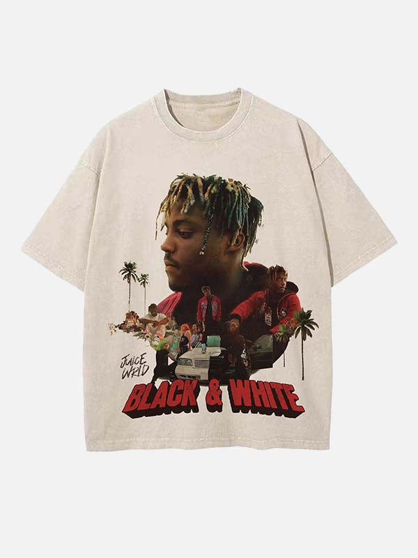 Juice WRLD Print Round Neck T-shirt
