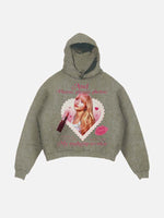 Sabrina Carpenter Print Slant Pockets Hoodie
