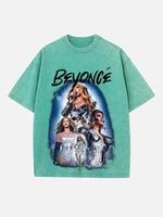 Beyoncé Print Round Neck T-shirt