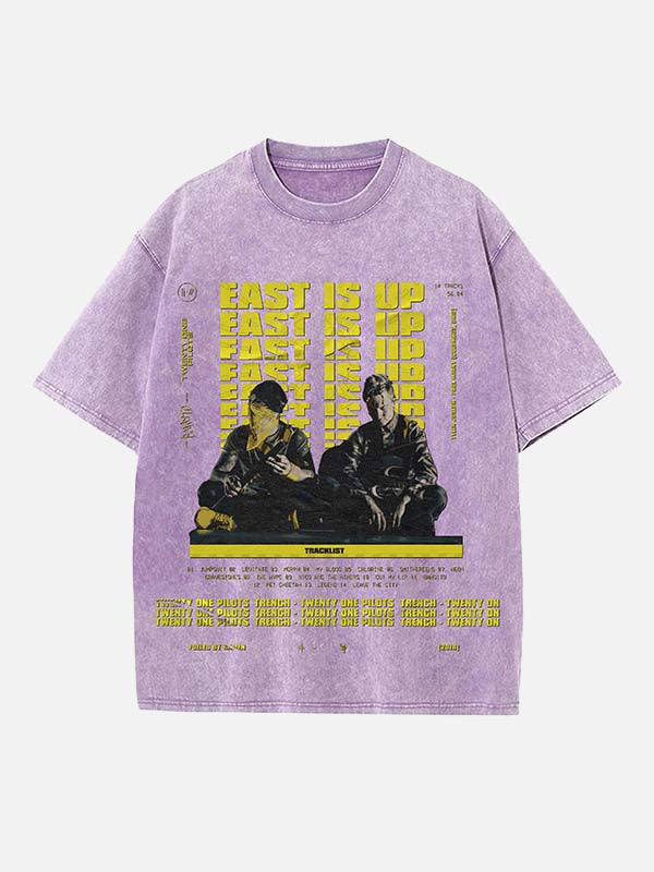 Twenty One Pilots Print Round Neck T-shirt