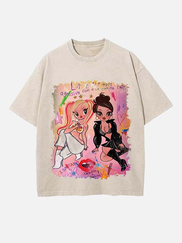 Karol G Print Round Neck T-shirt