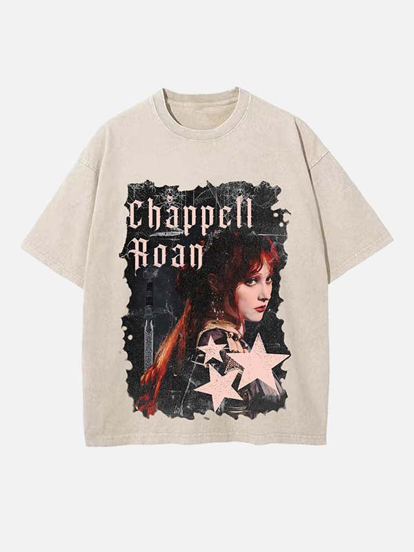 Chappell Roan Print Round Neck T-shirt