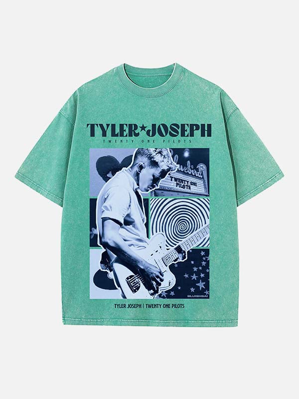 Twenty One Pilots Print Round Neck T-shirt