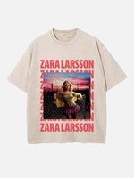 Zara Larsson Print Round Neck T-shirt