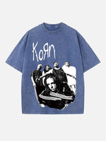 Korn Print Round Neck T-shirt