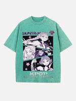 HUNTR/X Print Round Neck T-shirt