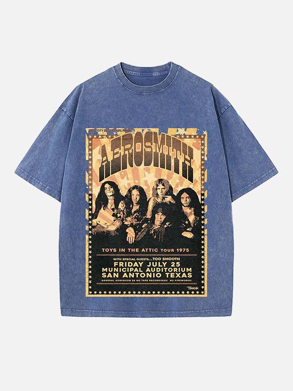 Aerosmith Print Round Neck T-shirt