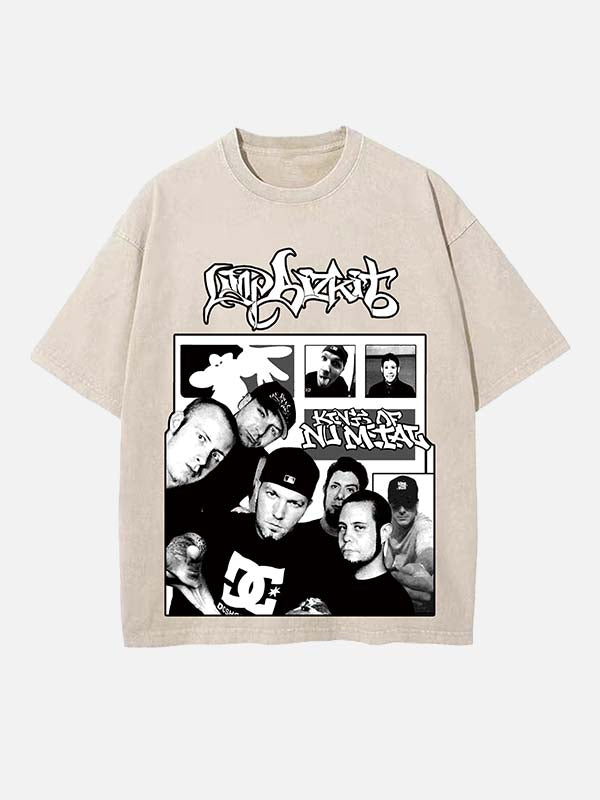 Limp Bizkit Print Round Neck T-shirt