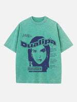 Dua Lipa Print Round Neck T-shirt