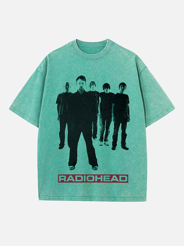 Radiohead Print Round Neck T-shirt