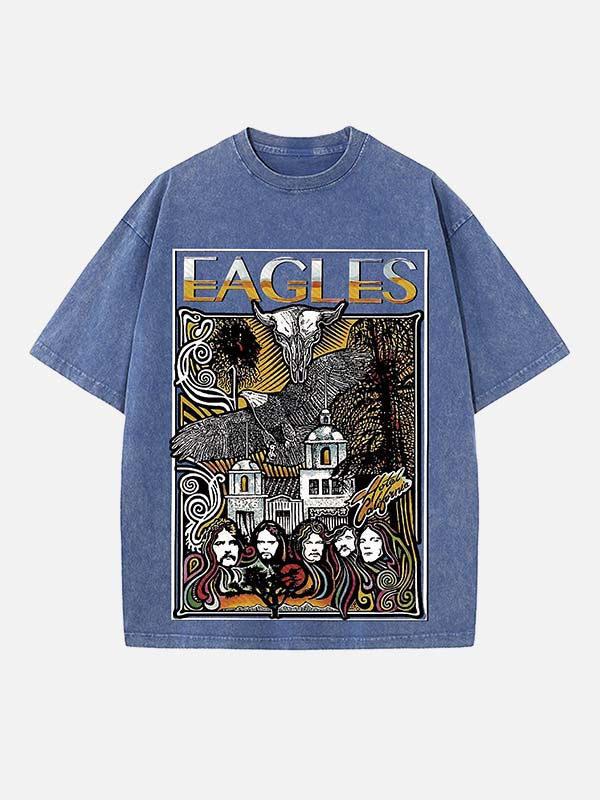 Eagles Print Round Neck T-shirt