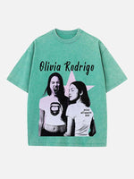 Olivia Rodrigo Print Round Neck T-shirt