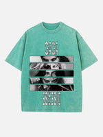 Lady Gaga Print Round Neck T-shirt