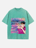 Justin Bieber Print Round Neck T-shirt