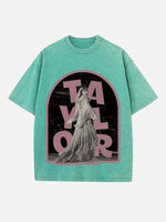 Taylor Swift Print Round Neck T-shirt